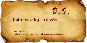 Dobrovszky István névjegykártya